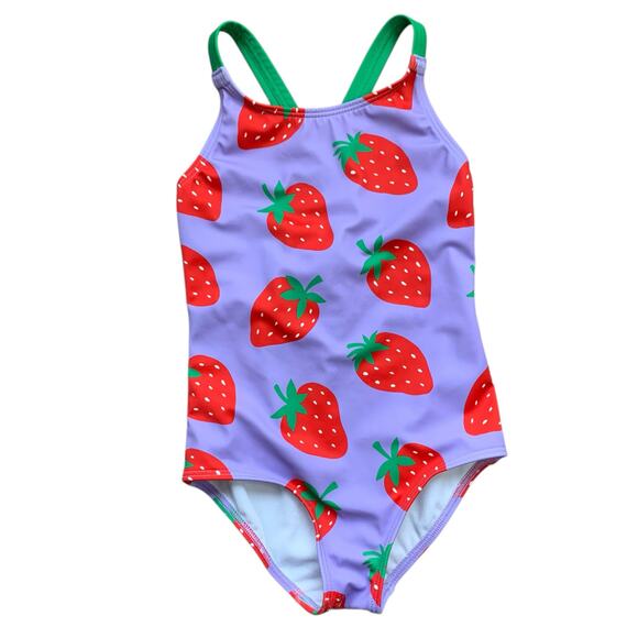 Mini Boden Strawberry Swimsuit 3-4 Years - Picture 5 of 6